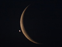 Twin Crescents - the Moon and Venus
